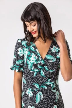 Black Floral Side Button Tea Dress 10 Black Floral Side Button Tea Dress -Dress Haven Sales Store 0673fb0a 28fe 40ff 9d01 15d33eed5280