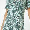 Green Floral Print Button Detail Midi Dress -Dress Haven Sales Store 08e3746b 947f 4fed 9ec0 da639737a92f
