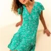 Green Petite Floral Print Ruffle Dress -Dress Haven Sales Store 0b76b428 ef14 4cae a3e3 0e791f13559b