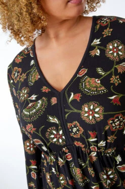 Black Curve Floral Stretch Dress -Dress Haven Sales Store 0b9d384d 37be 4c1e bead c422c61ab9e2