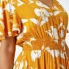 Coral Palm Print Tiered Midi Dress -Dress Haven Sales Store 0cf08399 1c29 4a17 a41f 61790ad0d0cd