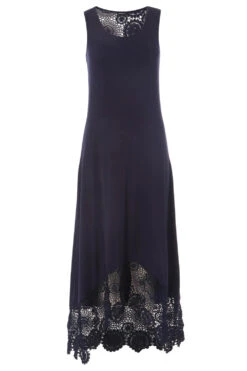 Navy Crochet Hem Stretch Midi Dress -Dress Haven Sales Store 0d0b7a7e 7b3b 4fb9 8644 31a55c8f089f