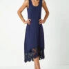 Navy Crochet Hem Stretch Midi Dress -Dress Haven Sales Store 0eeb73ec 085e 4a46 a175 1ff687aedc2a