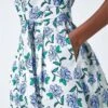 Blue Floral Print Shirred Waist Maxi Dress -Dress Haven Sales Store 0f80b921 fe61 472d 898e f2624b3ffd69