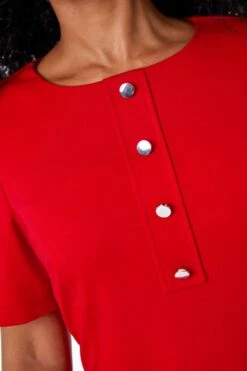 Red Petite Button Detail Shift Dress -Dress Haven Sales Store 0f91fc3b 4675 42c1 af2c cd0bb33488c3