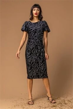 Black Velvet Animal Sweetheart Neck Dress -Dress Haven Sales Store 1049a070 4d7a 46d3 bba7 d7db2897b953
