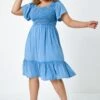Denim Curve Shirred Stretch Dress -Dress Haven Sales Store 10a05596 1630 4c69 92be fa2f4cad65c5