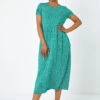 Green Petite Floral Print Midi Dress -Dress Haven Sales Store 14c6ac69 f37a 4848 818a 8e4b81fcf33c