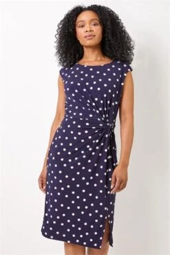 Polka Dot Print Stretch Dress -Dress Haven Sales Store 1908b2bf 5b78 4676 9365 16b798618b66
