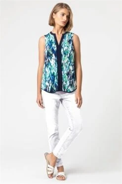 Natural Geo Print Contrast Band Maxi Dress -Dress Haven Sales Store 1a376472 38cc 41f7 b33a 3c498f68c6a9