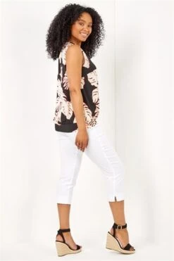 Black Petite Tropical Print Keyhole Detail Midi Dress -Dress Haven Sales Store 1cb511ae 8235 4011 a779 7ba2887c90d1