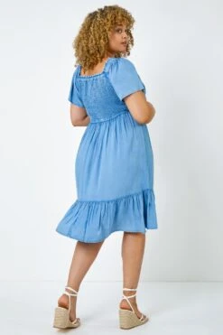 Denim Curve Shirred Stretch Dress 9 Denim Curve Shirred Stretch Dress -Dress Haven Sales Store 1cdbb9be dad4 4a10 98b5 236cb9d25a5b