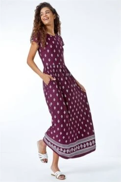 Red Petite Border Print Stretch Midi Dress 11 Red Petite Border Print Stretch Midi Dress -Dress Haven Sales Store 1d16ce14 f6cc 4054 a671 922391052593