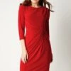Red 3/4 Sleeve Twist Waist Dress -Dress Haven Sales Store 2234b9f2 c6e4 4e04 9d0f a1e593f62718
