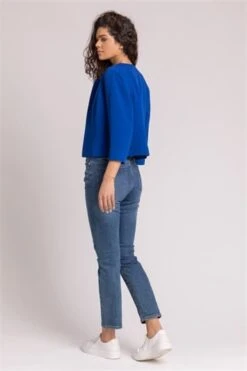 Blue Abstract Print Twist Drape Maxi Dress -Dress Haven Sales Store 27131e87 0386 4169 b6be ec1cb3614714