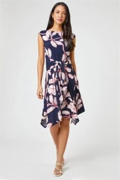 Yellow Textured Floral Print Tie Dress -Dress Haven Sales Store 2a85e148 bd7b 45b4 ac50 b4dd20b2e2c9