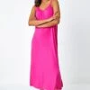 Fuchsia Plain Stretch Jersey Pocket Midi Dress -Dress Haven Sales Store 2bca5343 1486 4bee 9c2e c4ebe6aa28df