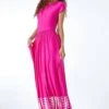 Fuchsia Tie Dye Border Print Stretch Maxi Dress -Dress Haven Sales Store 2c8578bf 9dba 4f85 8a7e 59ef27f673ba