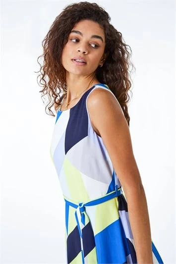 Yellow Tropical Print Dipped Hem Dress 3 Yellow Tropical Print Dipped Hem Dress