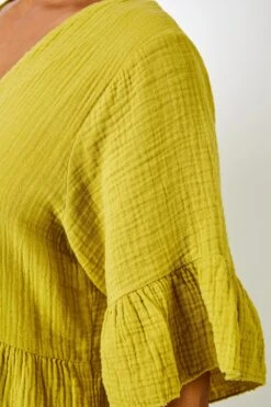 Pea Green Textured Tiered Smock Dress -Dress Haven Sales Store 39bbae67 2fe7 4a39 8c8c 34849c69925d