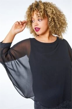 Black Curve Embellished Chiffon Overlay Dress -Dress Haven Sales Store 3ae6d5f2 c978 40bb 9203 90438569d86a