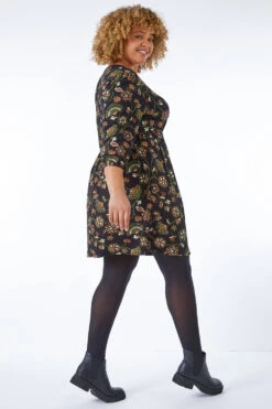 Black Curve Floral Stretch Dress -Dress Haven Sales Store 3b54eb5b c177 4e09 ad27 69a1b47e1ff8