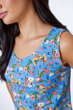 Blue Petite Floral Print Maxi Dress -Dress Haven Sales Store 3fe971c1 08b1 491b adec 8ebb6e5e96dd