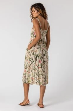 Ivory Floral Print Button Down Sun Dress -Dress Haven Sales Store 43417cff c34e 431d a60d f4e5011a15ce