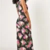 Pink Petite Sleeveless Twist Front Maxi Dress