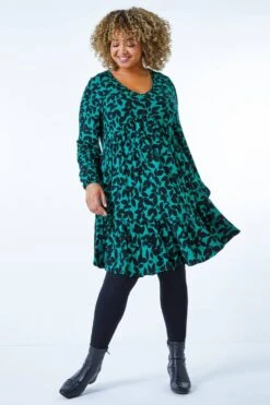 Green Curve Animal Print Tiered Tunic Dress -Dress Haven Sales Store 4c62d04c 655b 4baa 8669 2315c6238c85