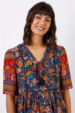 Beige Animal Print Frill Hem Smock Dress -Dress Haven Sales Store 4c78b523 6637 4e08 a90e f276f148e6d1