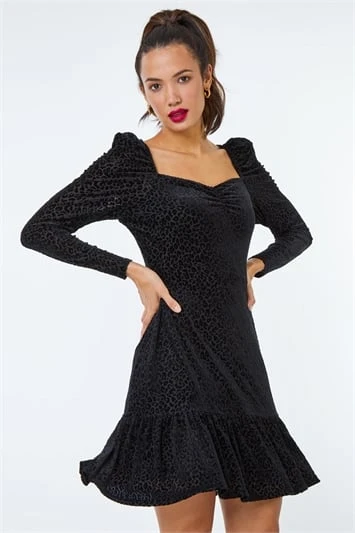 Stretch Velvet Midi Wrap Dress 4 Stretch Velvet Midi Wrap Dress - Image 2