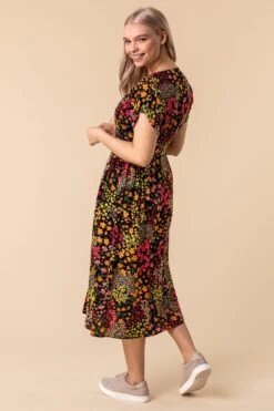 Multi Floral Print Button Through Dress -Dress Haven Sales Store 50410bd2 138e 4c08 b567 b6718649b9e3