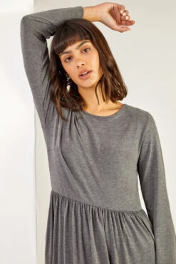 Dark Grey Pocket Stretch Maxi Dress -Dress Haven Sales Store 51bed142 a92d 48b2 8678 b8ccf4fa6508