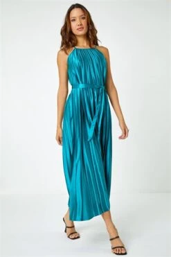 Navy Ombre Halter Neck Pleated Swing Dress -Dress Haven Sales Store 51f4c651 cc70 4483 ab4e 35451a7d2f64