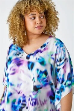 Turquoise Floral Print Cowl Neck Dress -Dress Haven Sales Store 5341c172 7555 44bd 8aaf 197587aa482a