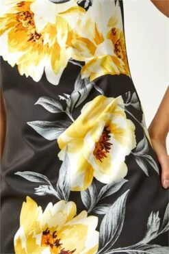 Black Floral Print Premium Stretch Dress -Dress Haven Sales Store 53cde911 f701 42f2 b160 82c579b86432