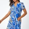 Royal Blue Baroque Floral Pocket Tunic Dress 1 Royal Blue Baroque Floral Pocket Tunic Dress -Dress Haven Sales Store 53ded088 499c 4ec1 8d6a 7b21dfa16e97
