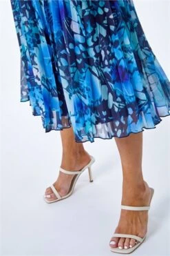 Blue Petite Floral Print Pleated Midi Dress 10 Blue Petite Floral Print Pleated Midi Dress -Dress Haven Sales Store 5688810c d443 4c03 acb5 beac59505233