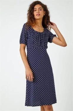 Navy Polka Dot Print Sleeveless Dress 10 Navy Polka Dot Print Sleeveless Dress -Dress Haven Sales Store 572ab4b7 5e52 40ca 9af0 24c7d542837f