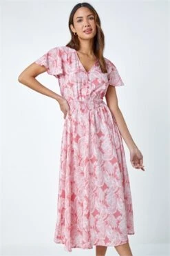 Pink Petite Floral Print Tiered Boho Dress -Dress Haven Sales Store 590595e7 b8bb 42dc b02b 83d15442f003