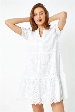 White Cotton Tiered Smock Dress 9 White Cotton Tiered Smock Dress -Dress Haven Sales Store 5d1ff4c7 e7df 46ab 9d37 32f035b6824a