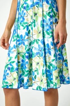 Blue Floral Garden Print Panel Dress -Dress Haven Sales Store 5df8f299 0b7f 487d 9dc8 abef68d354e0