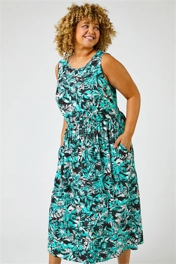 Black Curve Cocoon Pocket Detail Midi Dress 7 Black Curve Cocoon Pocket Detail Midi Dress - Image 5