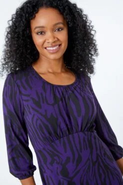 Purple Petite Animal Print Midi Dress -Dress Haven Sales Store 5e4d83a0 64c7 4319 a933 33982099d245