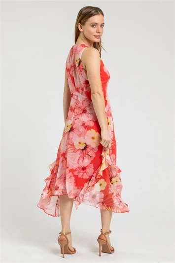 Black Petite Floral Pleated Maxi Dress 3 Black Petite Floral Pleated Maxi Dress