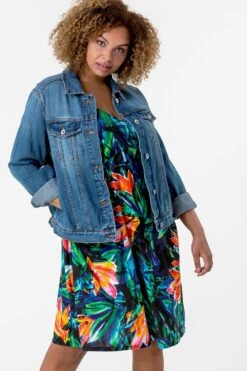 Orange Curve Tropical Print Strappy Dress -Dress Haven Sales Store 617a1adc b866 49e9 8c12 32807977a0e3