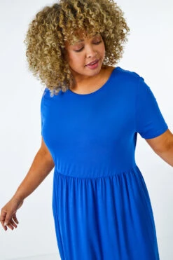 Royal Blue Curve Gathered Skirt Midi Stretch Dress 11 Royal Blue Curve Gathered Skirt Midi Stretch Dress -Dress Haven Sales Store 6409fb2f 664a 472a 826c 1189400f4266
