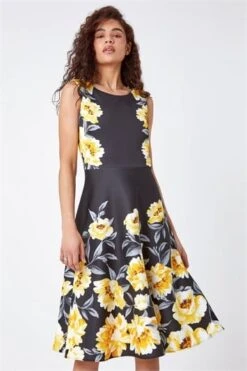 Black Luxe Floral Fit & Flare Maxi Dress -Dress Haven Sales Store 6416c7ac fedd 4994 9e0d 97b2067675db