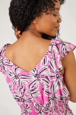 Pink Petite Floral Shirred Waist Dress 11 Pink Petite Floral Shirred Waist Dress -Dress Haven Sales Store 6483204b 4073 485c 8c0f b08a8b0368af